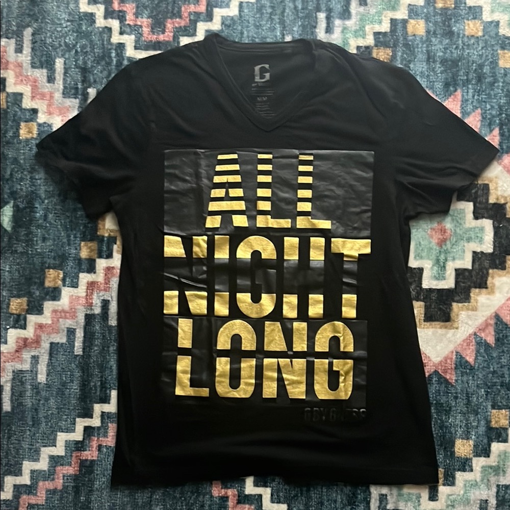 G by Guess Black and Gold Short Sleeve Tee